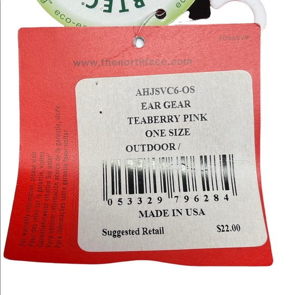 NWT The North Face EAR GEAR ear warmer Headband 2009 RARE Color Teaberry Pink - Picture 4 of 4